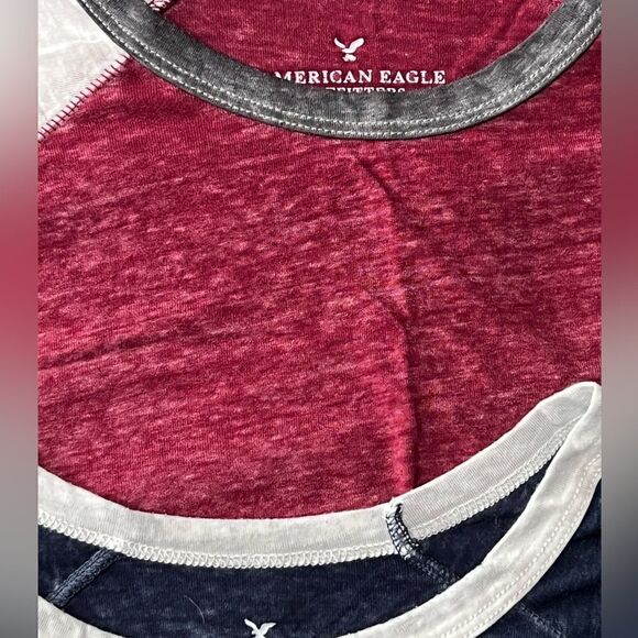 (3) lightweight sheer tshirts (2) American Eagle XL  (1) No Boundaries L - Picture 2 of 8